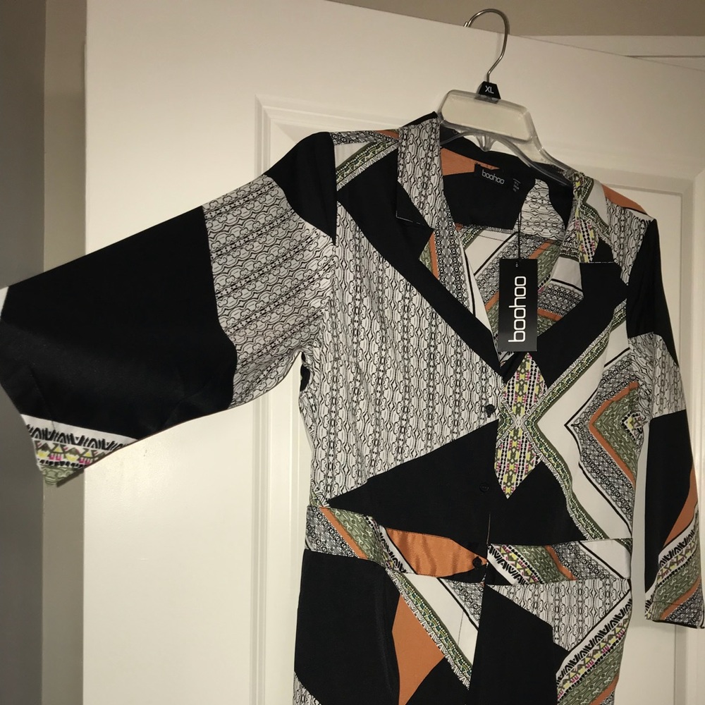 Geometric Jumpsuit Black